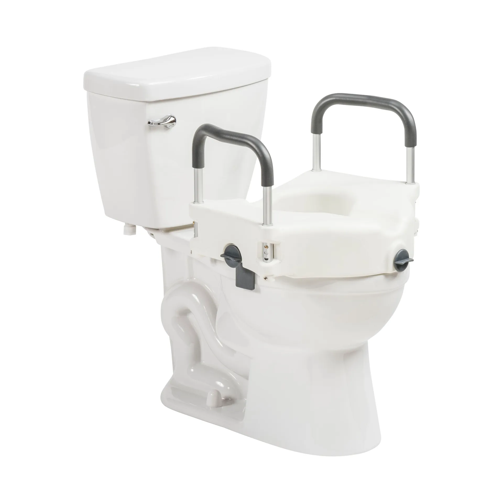 Drive Medical PreserveTech Secure Lock Raised Toilet Seat, 5" Height - Image 5