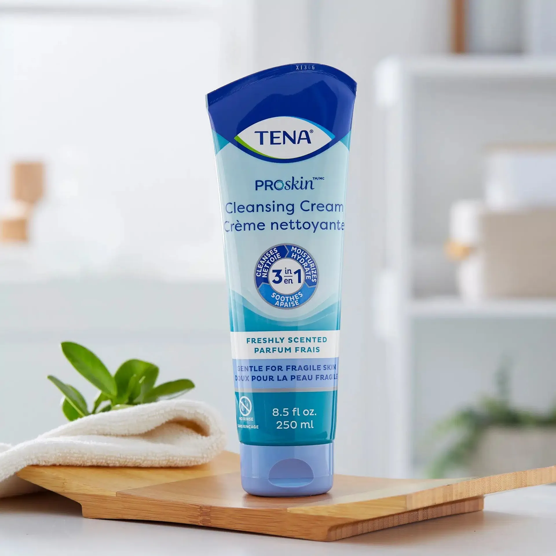 TENA Body Wash Cleansing Cream, Alcohol-Free, White, 3-in-1 Formula, 8.5 oz, Mild Scent - Image 5