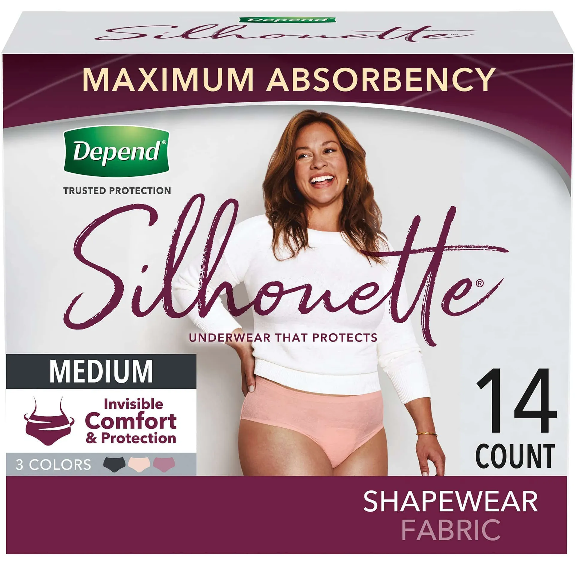 Depend Silhouette Absorbent Underwear Maximum Absorbency For Women Depend Silhouette Absorbent Underwear Maximum Absorbency For Women