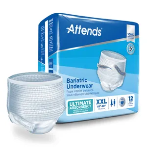 Attends Bariatric Protective Underwear, Heavy Absorbent Adult Underwear, Unisex Attends Bariatric Protective Underwear, Heavy Absorbent Adult Underwear, Unisex