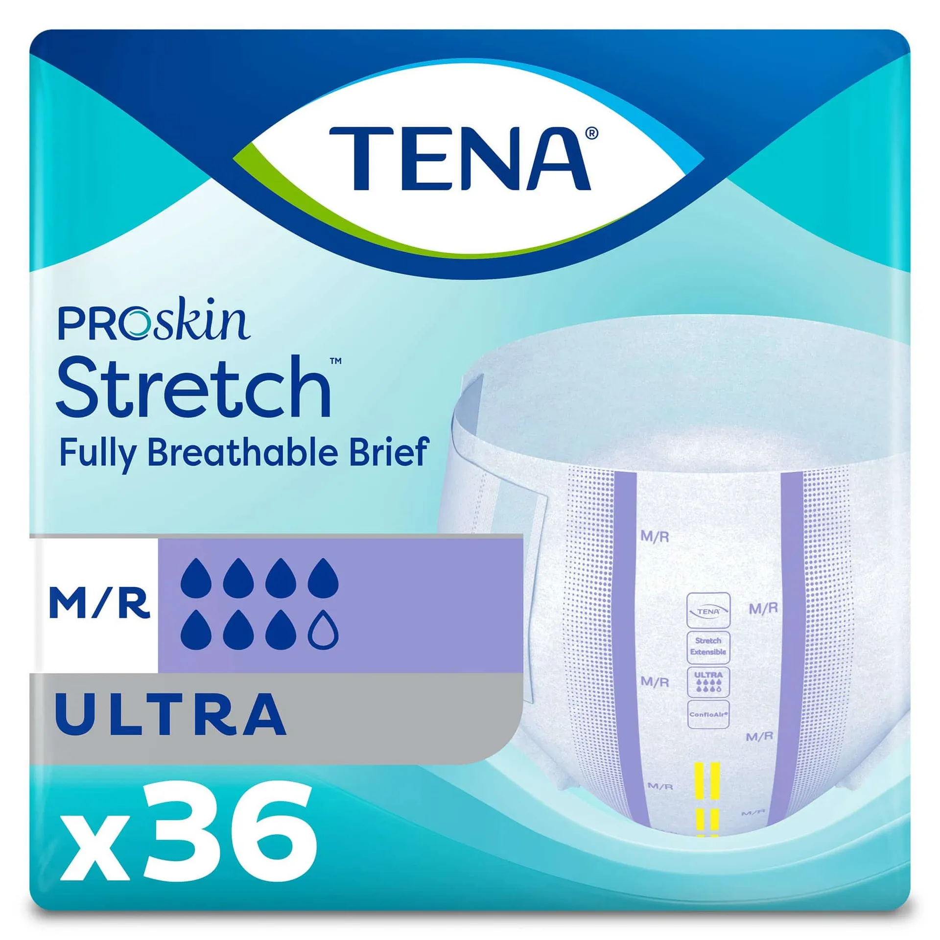 TENA Stretch Ultra Briefs Heavy Absorbent Briefs Unisex TENA Stretch Ultra Briefs Heavy Absorbent Briefs Unisex