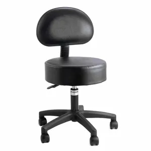McKesson Exam Stool with Backrest Pneumatic Height Adjustment 5 Casters Black McKesson Exam Stool with Backrest Pneumatic Height Adjustment 5 Casters Black