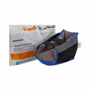 McKesson Heel Boot Protector One Size Fits Most Black / Blue McKesson Heel Boot Protector One Size Fits Most Black / Blue