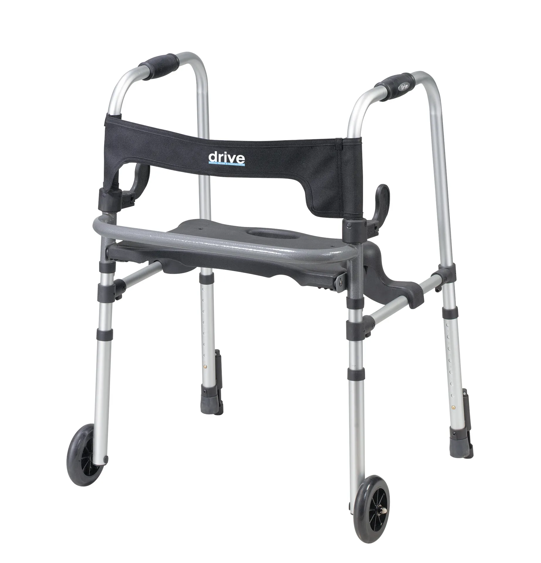 Drive Medical Clever Lite LS Walker Rollator with Seat and Push Down Brakes Drive Medical Clever Lite LS Walker Rollator with Seat and Push Down Brakes