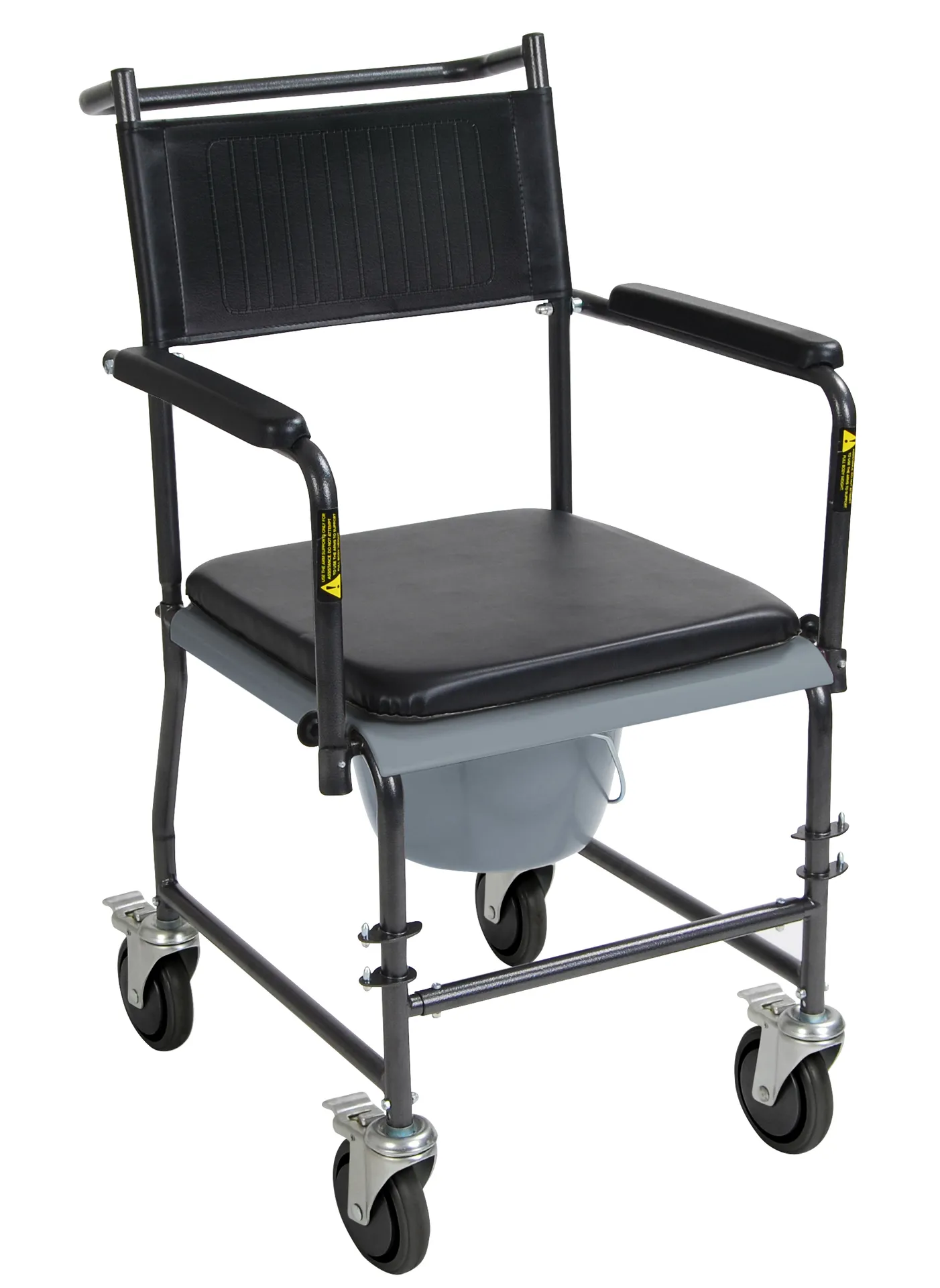 Drive Medical Upholstered Drop Arm Wheeled Commode - Image 2