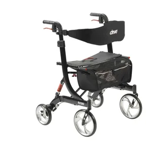 Drive Medical Nitro Euro Style Rollator Rolling Walker, Heavy Duty, Black Drive Medical Nitro Euro Style Rollator Rolling Walker, Heavy Duty, Black