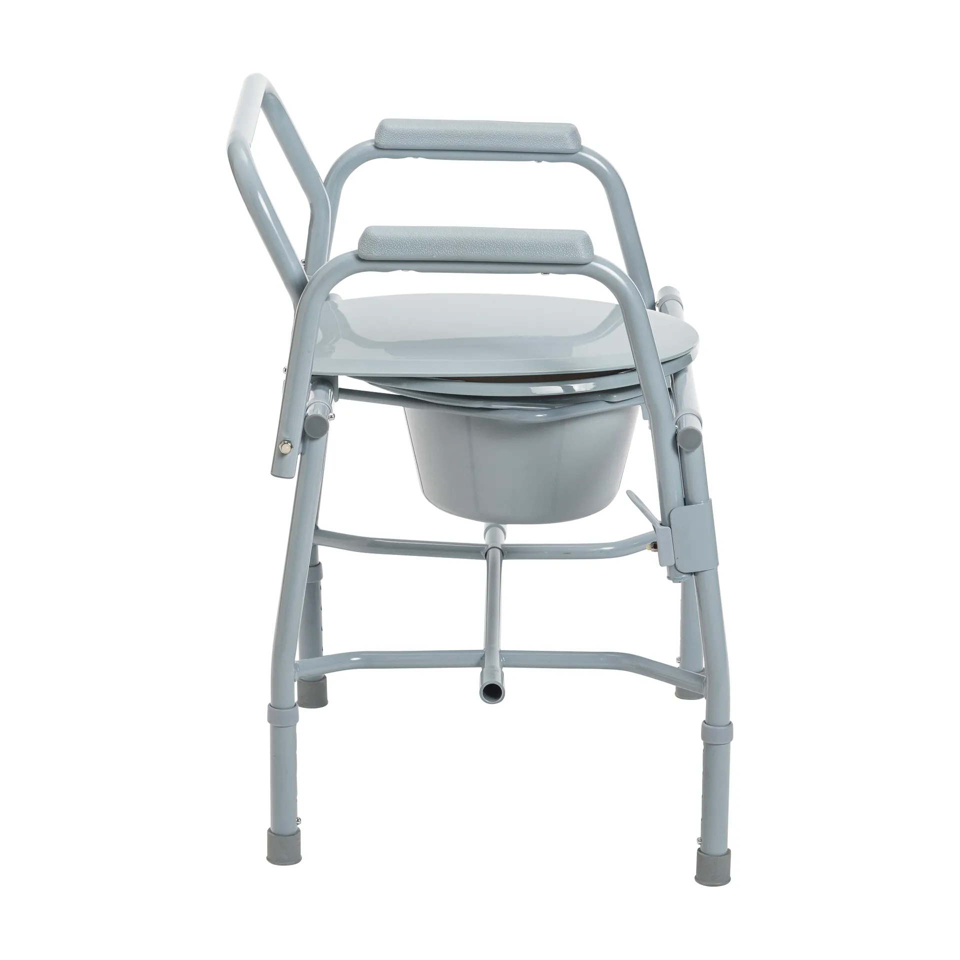 Drive Medical Steel Drop Arm Bedside Commode with Padded Arms - Image 8