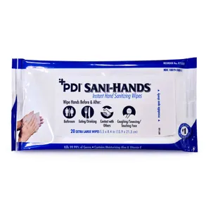 Sani-Hands Hand Sanitizing Wipes, Ethyl Alcohol, Scented, 5½ x 8.4 Inch Soft Pack Sani-Hands Hand Sanitizing Wipes, Ethyl Alcohol, Scented, 5½ x 8.4 Inch Soft Pack
