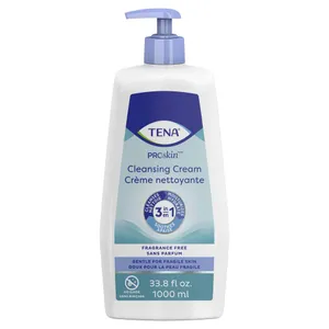 TENA Body Wash Cleansing Cream, Alcohol-Free, 3-in-1 Formula, Unscented, 1 Liter Pump Bottle TENA Body Wash Cleansing Cream, Alcohol-Free, 3-in-1 Formula, Unscented, 1 Liter Pump Bottle