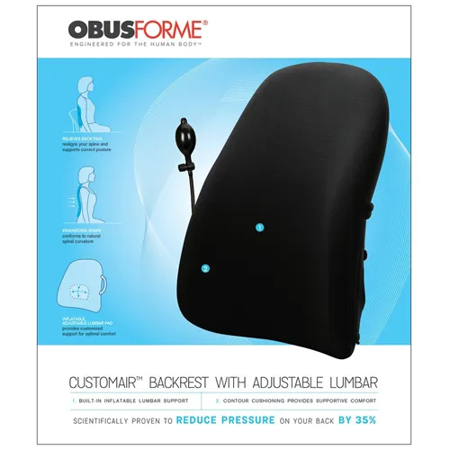 ObusForme CustomAIR Backrest Support with Adjustable Lumbar Support - Image 6