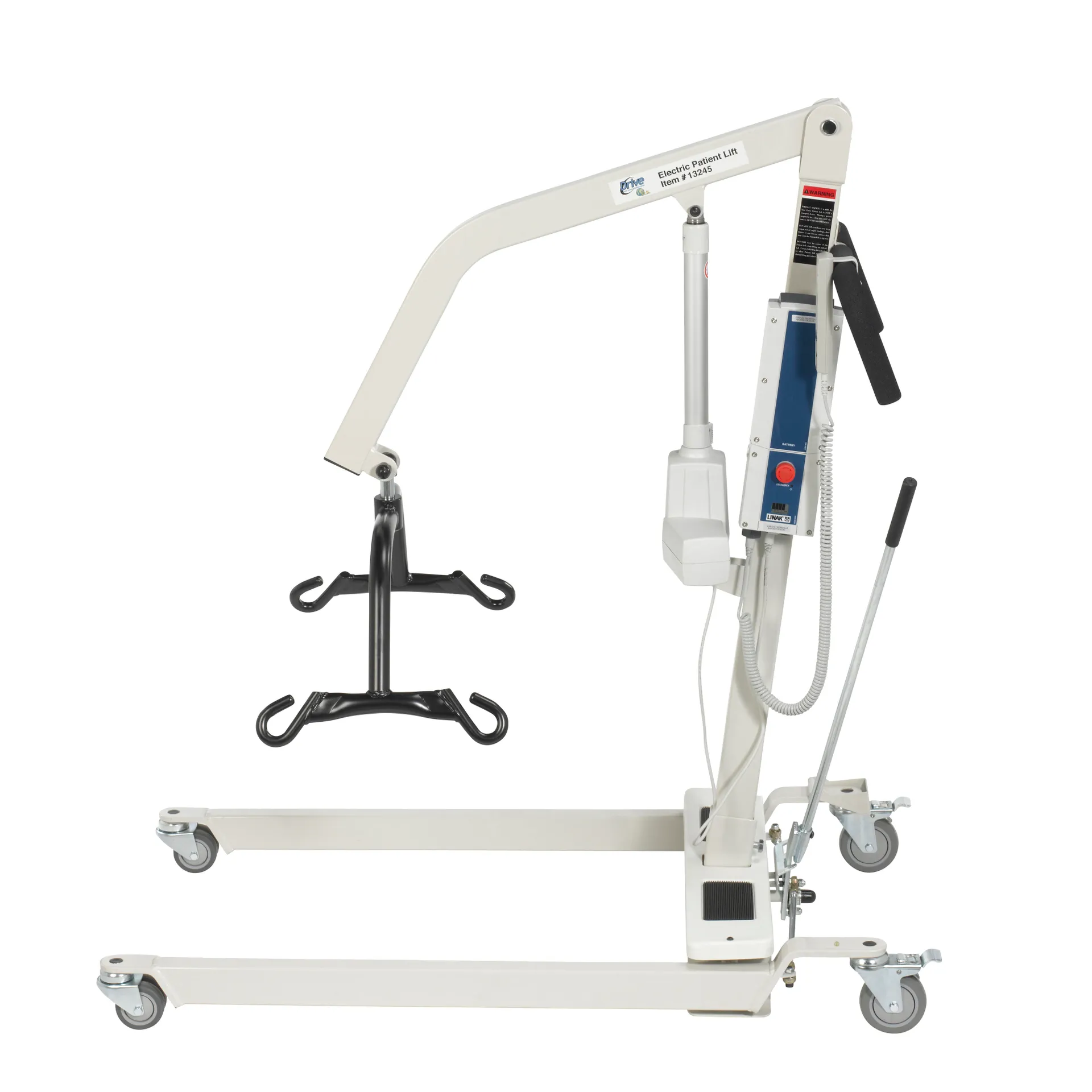 Drive Medical Bariatric Battery Powered Electric Patient Lift with Four Point Cradle and Rechargeable, Removable Battery, No Wall Mount - Image 12