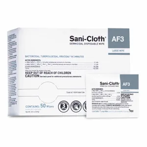 Sani-Cloth® AF3 Surface Disinfectant Cleaner Premoistened Germicidal Wipes, Large Individual Packet Sani-Cloth® AF3 Surface Disinfectant Cleaner Premoistened Germicidal Wipes, Large Individual Packet