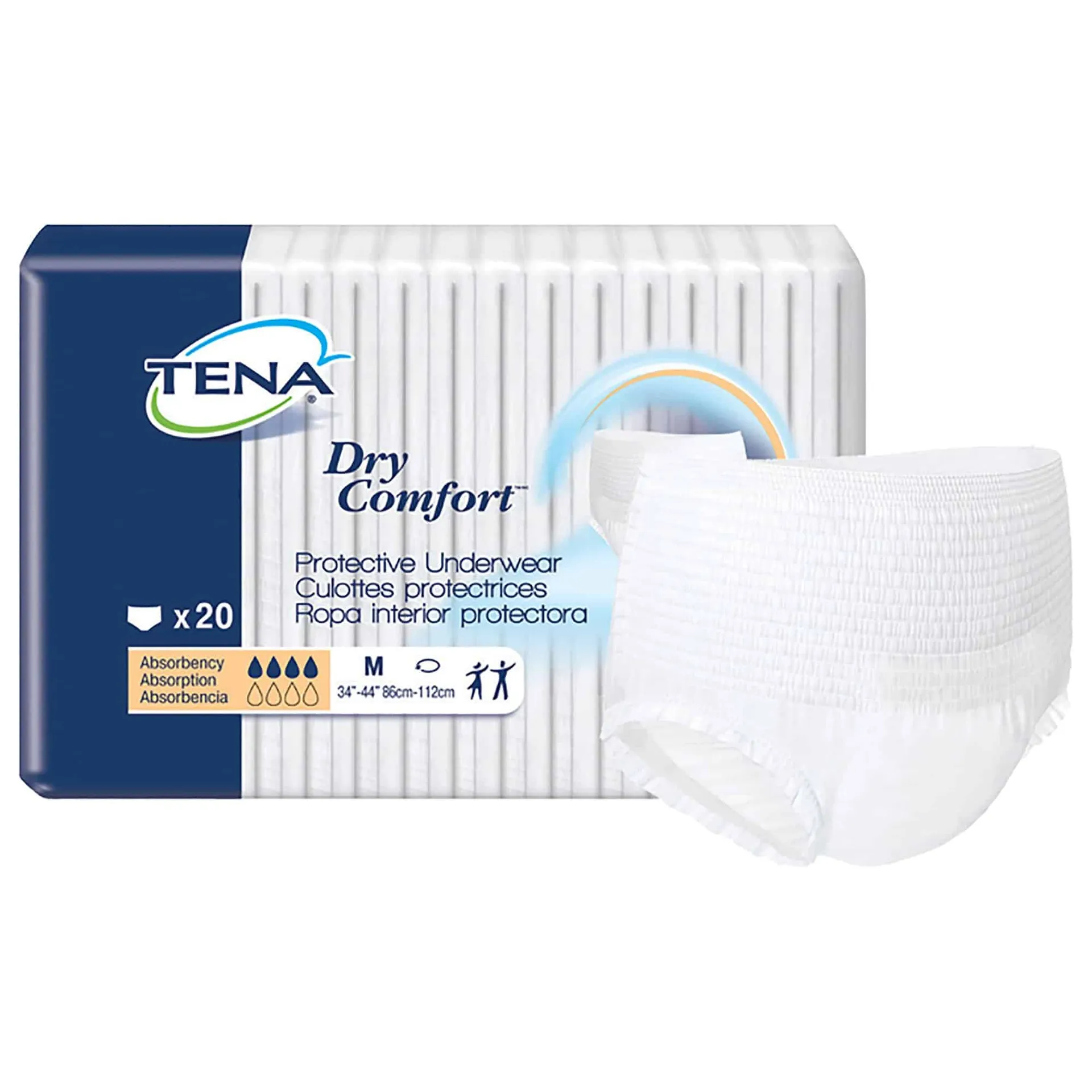 TENA Dry Comfort Protective Underwear Moderate Absorbency Unisex TENA Dry Comfort Protective Underwear Moderate Absorbency Unisex