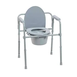 Drive Medical PreserveTech Steel Folding Bedside Commode Drive Medical PreserveTech Steel Folding Bedside Commode