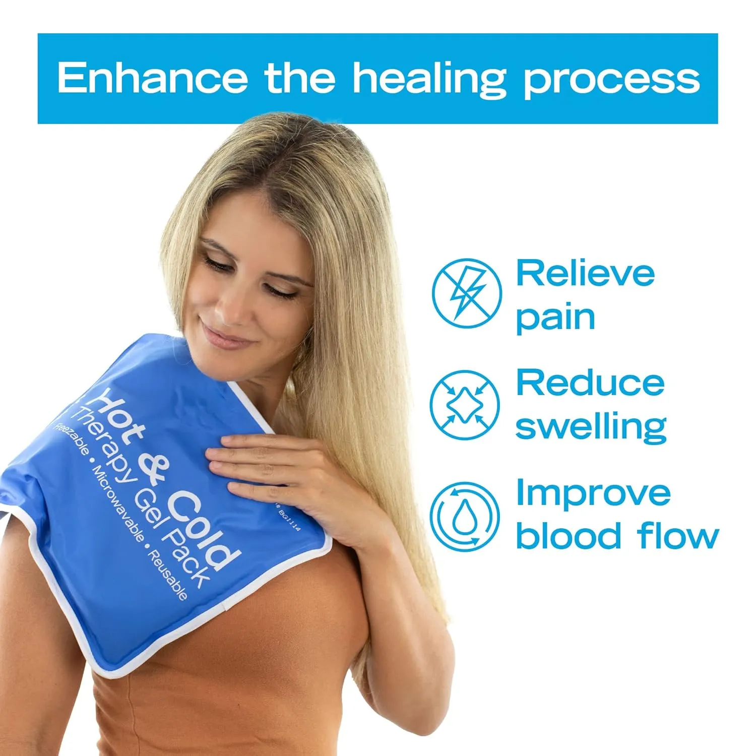 Roscoe Medical Gel Ice Pack, Reusable Hot & Cold Therapy 11 x 14 Inches - Image 4