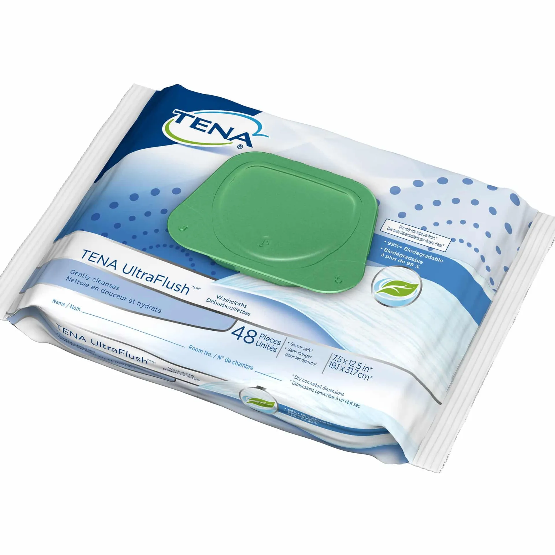 TENA UltraFlush Washcloth wipes TENA UltraFlush Washcloth wipes