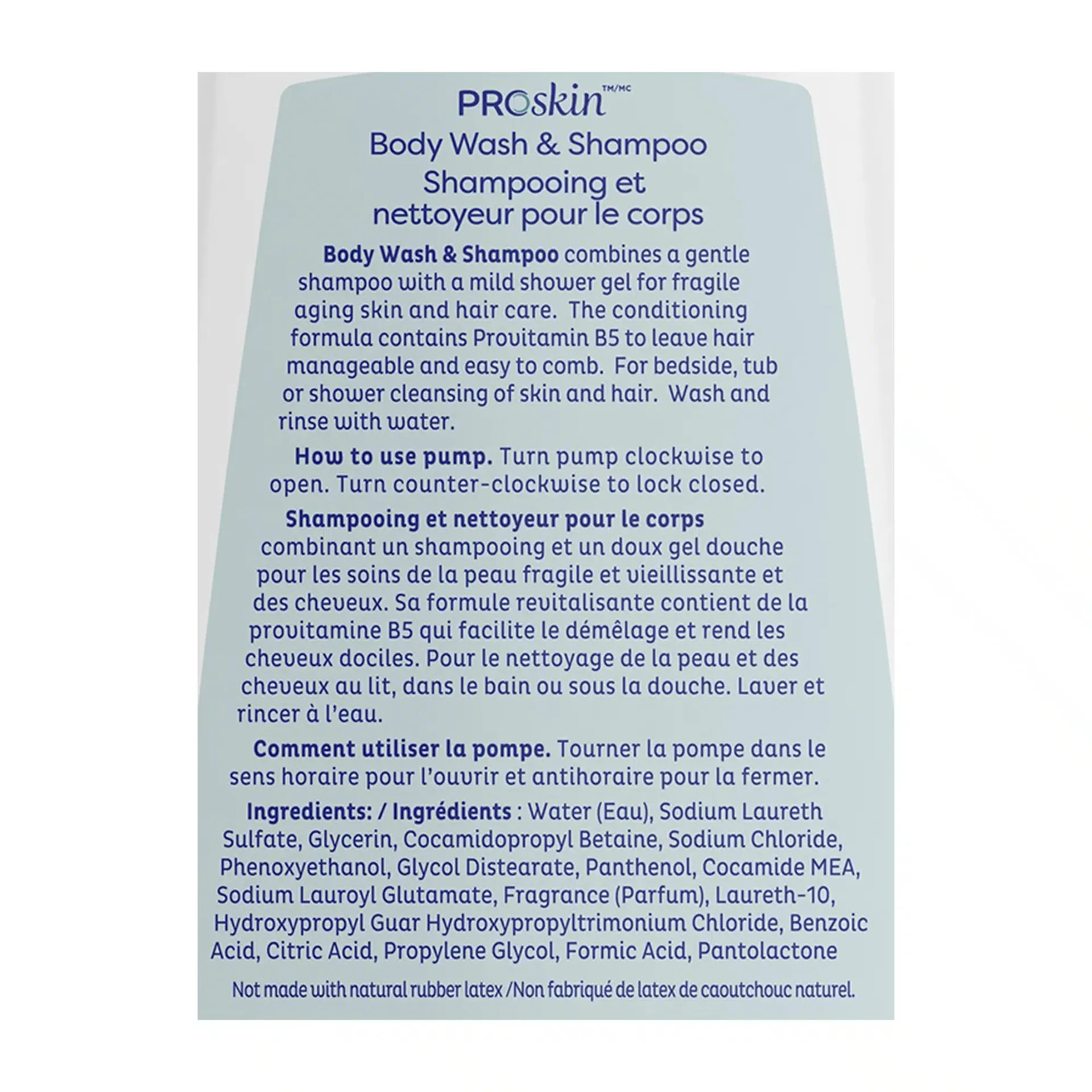 TENA Unscented Shampoo and Body Wash, Pump Bottle, 1 Liter - Image 3