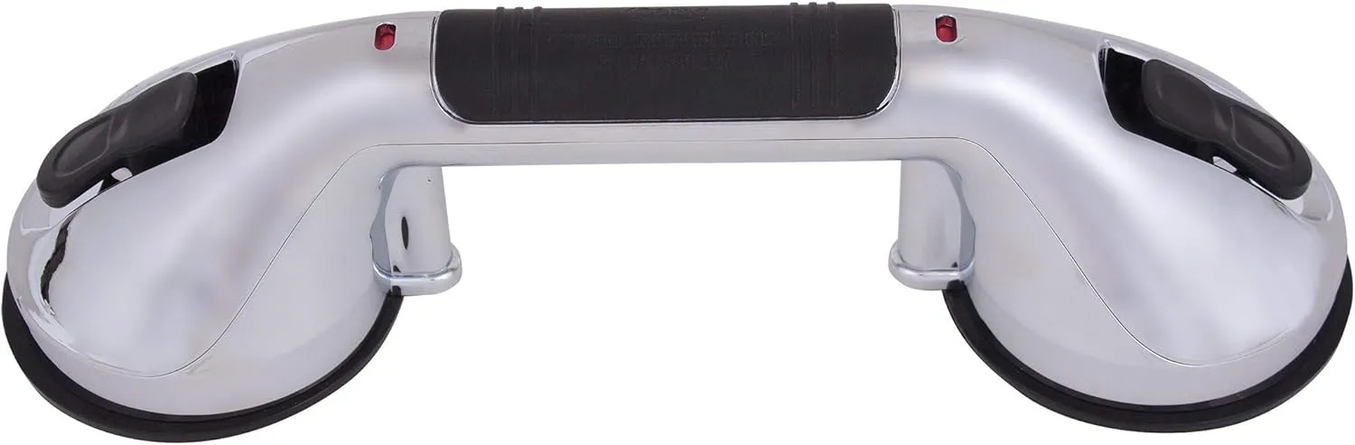 Carex Chrome Ultra Grip Grab Bar Bath Handle for Shower Bathroom Bar - Image 2