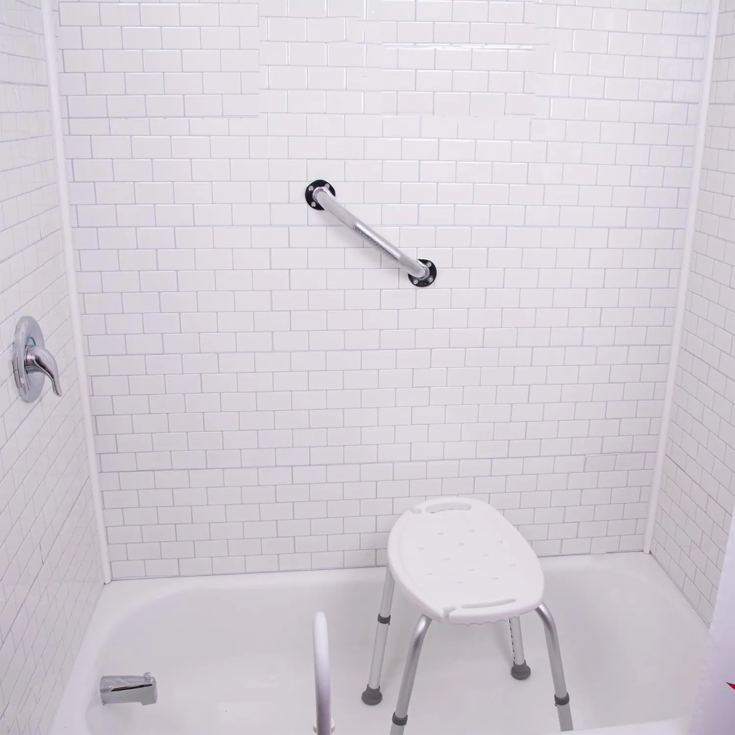 Carex Textured Wall Grab Bar for Bathtubs and Shower Safety - Image 3