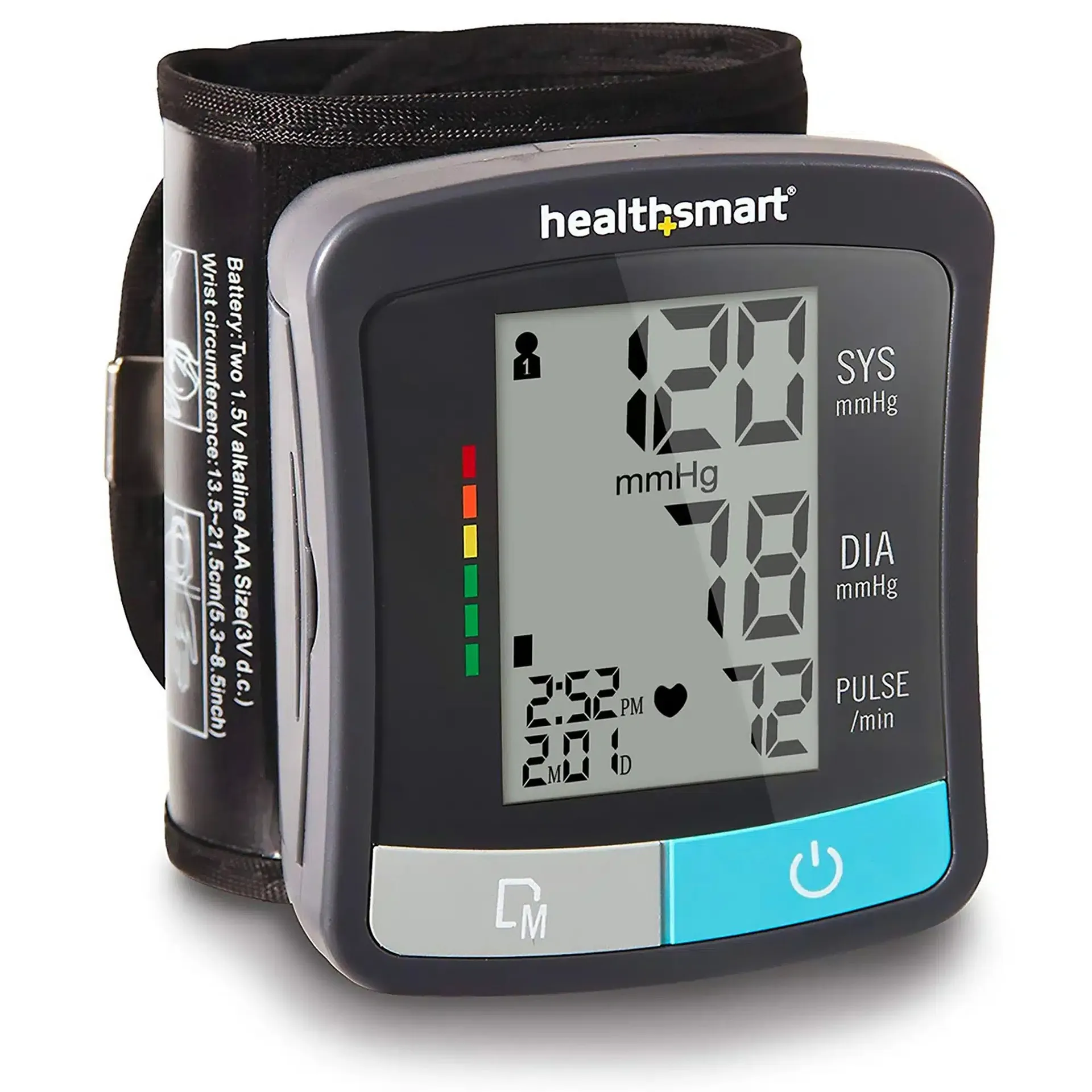 Health Smart Home Automatic Digital Blood Pressure Monitor Wrist Unit - Image 3