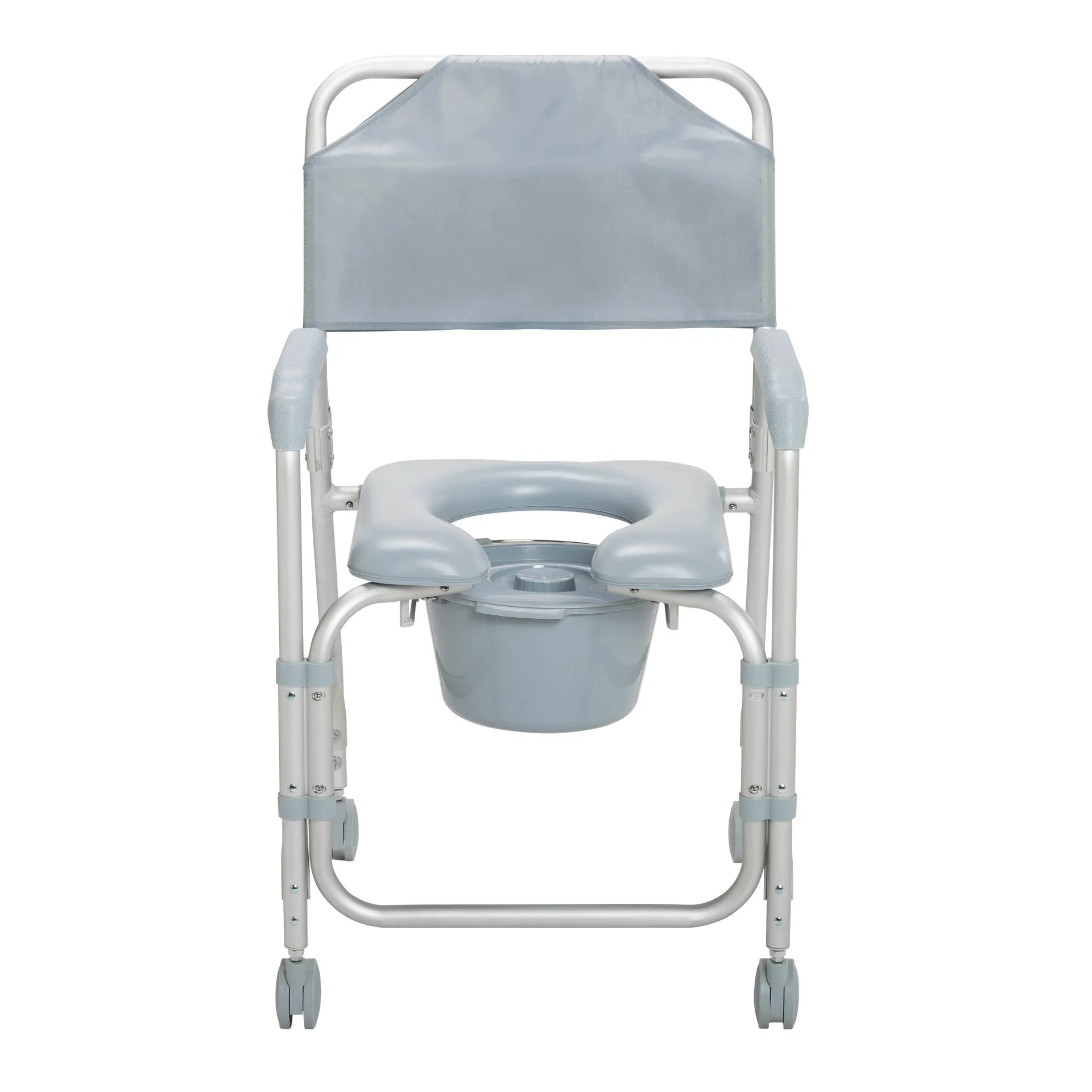 Drive Medical Lightweight Portable Shower Commode Chair with Casters - Image 3