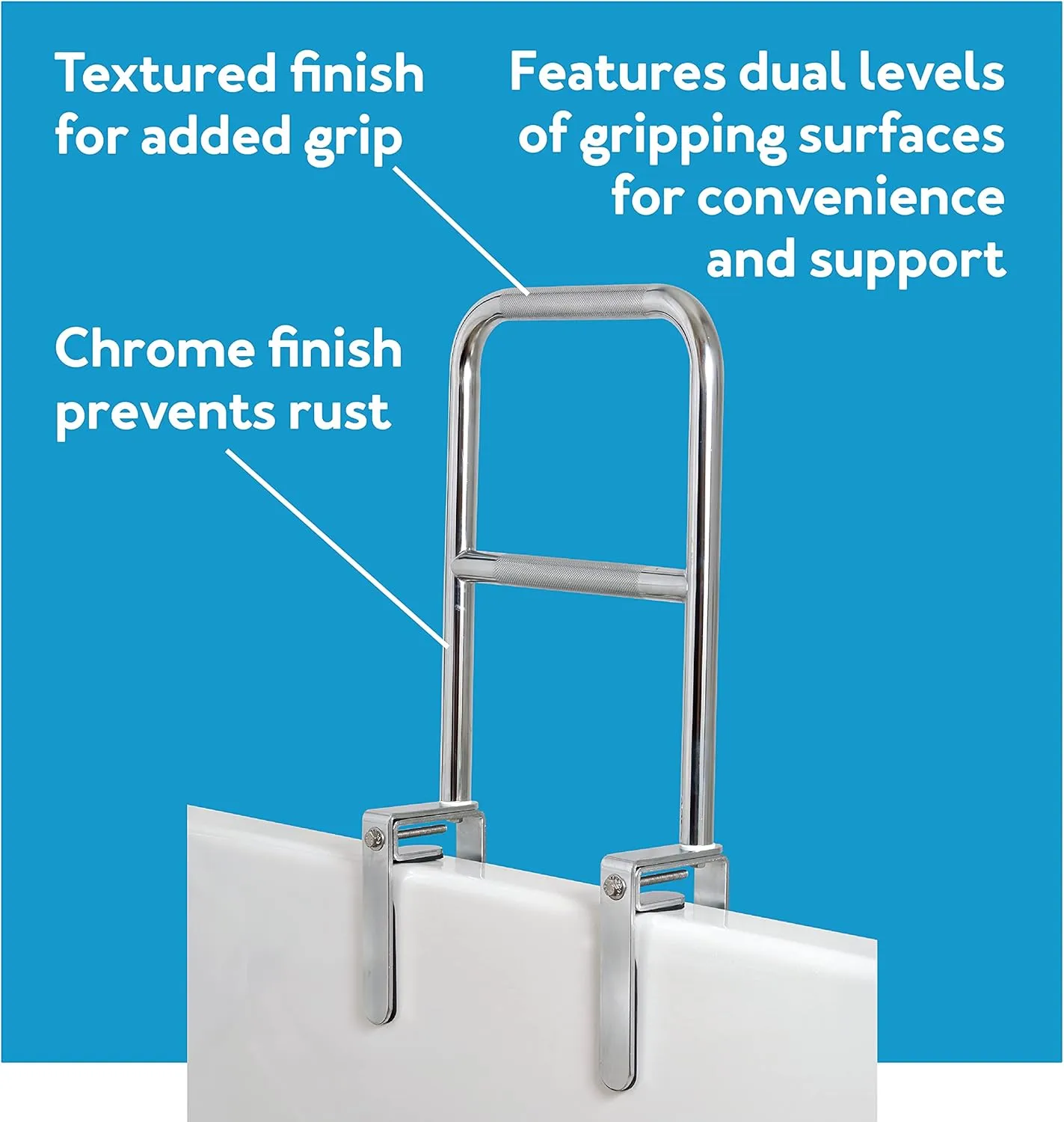 Carex Dual Level Bathtub Rail - Safe and Reliable Support for Your Bathroom - Image 2