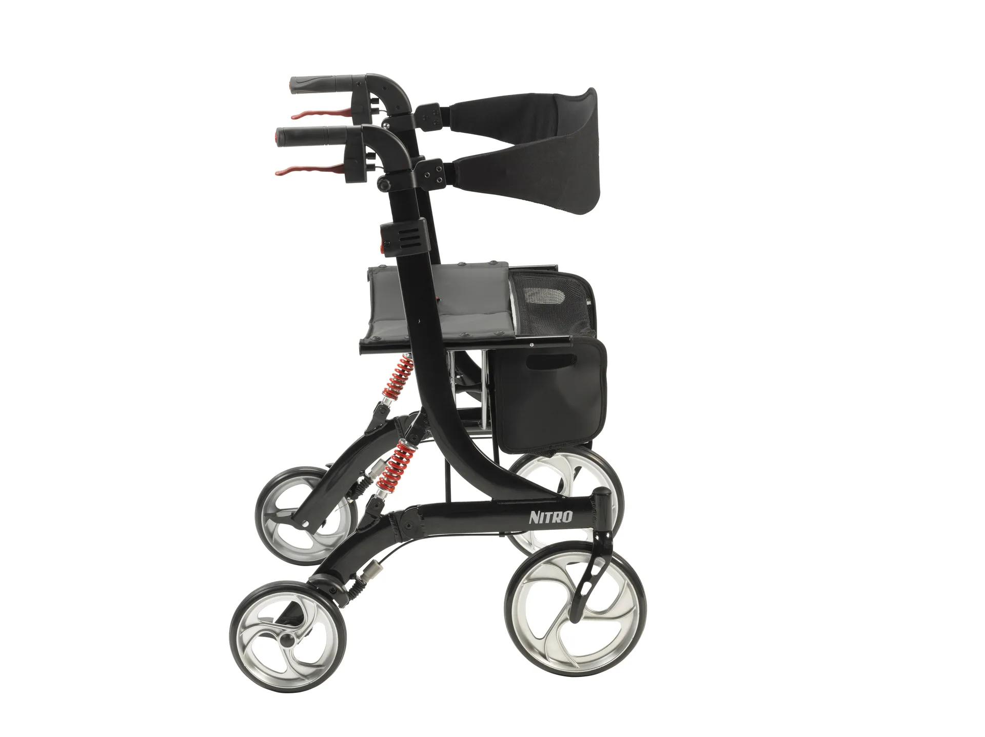 Drive Medical Nitro Euro Style Rollator Rolling Walker, Heavy Duty, Black - Image 3