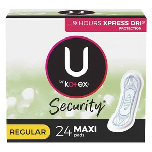 Feminine Pad U by Kotex Security Maxi Regular Absorbency Feminine Pad U by Kotex Security Maxi Regular Absorbency
