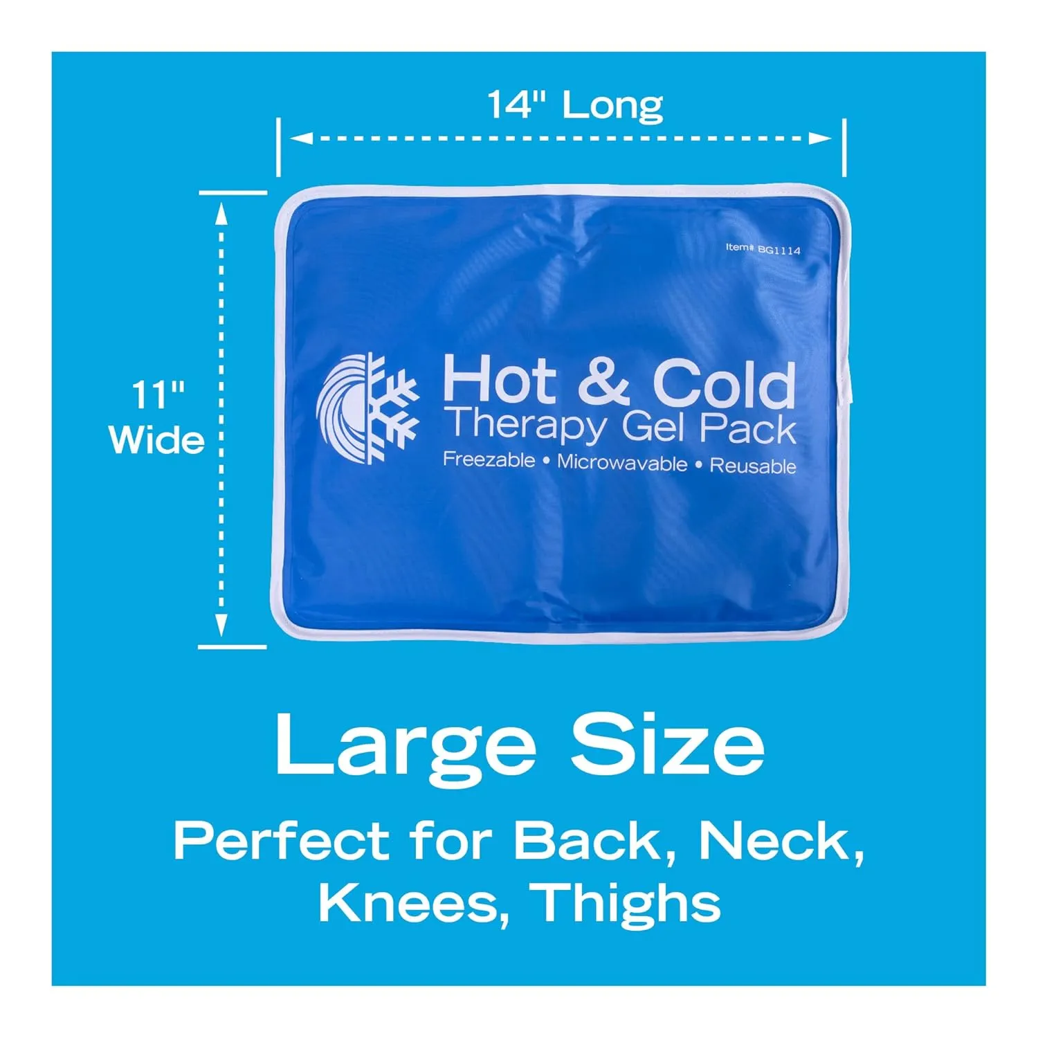 Roscoe Medical Gel Ice Pack, Reusable Hot & Cold Therapy 11 x 14 Inches - Image 3