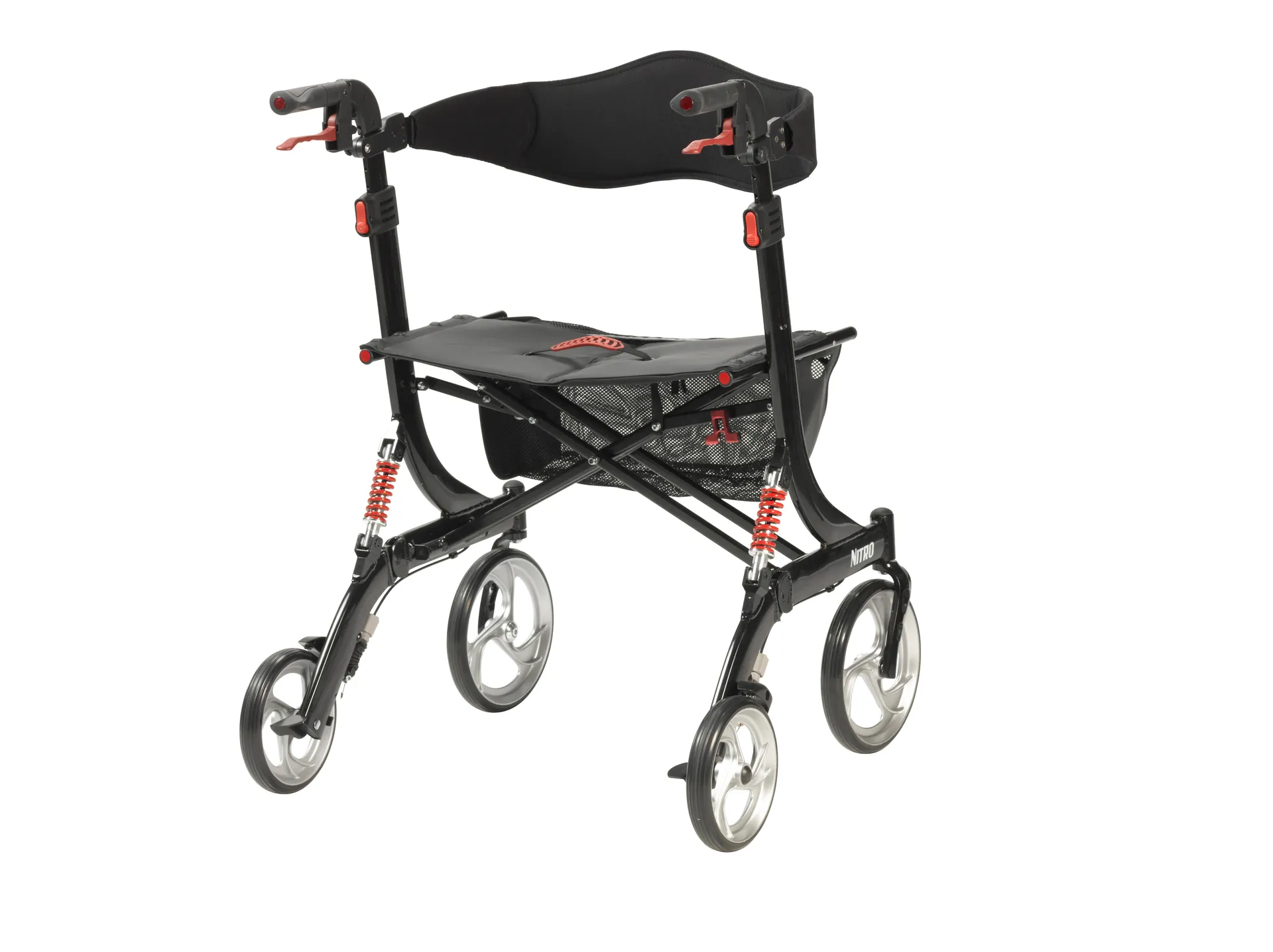 Drive Medical Nitro Euro Style Rollator Rolling Walker, Heavy Duty, Black - Image 4