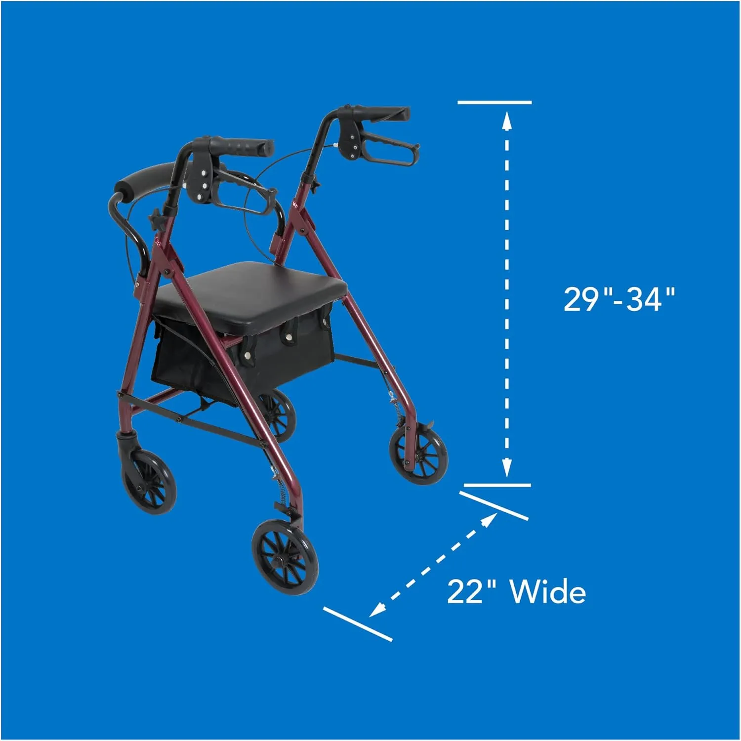 ProBasics Junior Aluminum Rollator With 6" Wheels - Image 10