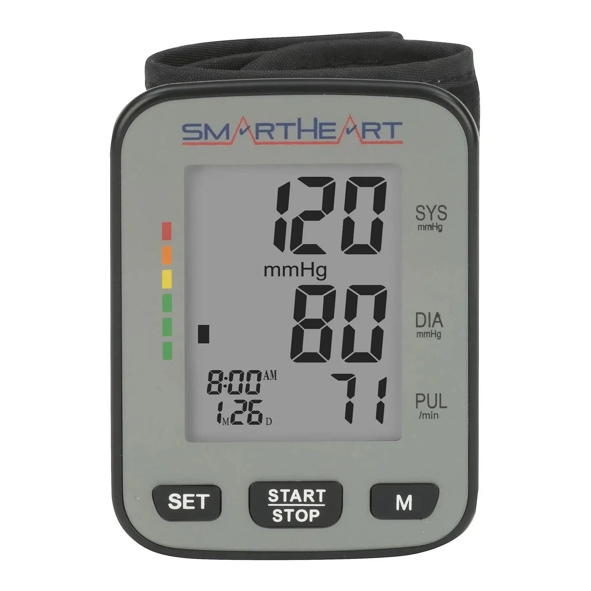 SmartHeart Premium Talking Wrist Blood Pressure Monitor Adult Cuff Nylon - Image 2
