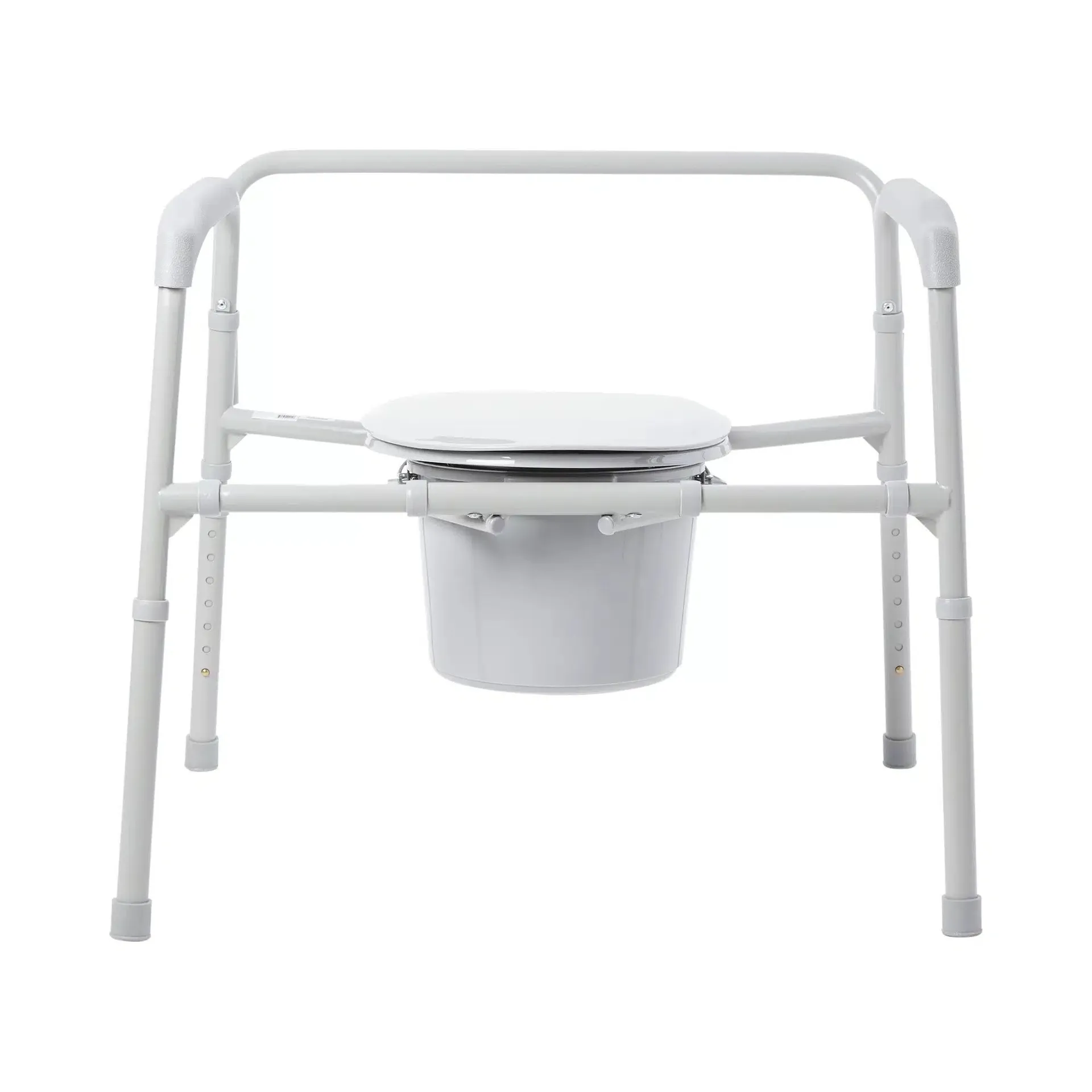 McKesson Heavy Duty Folding Commode Chair With Fixed Arm - Image 2