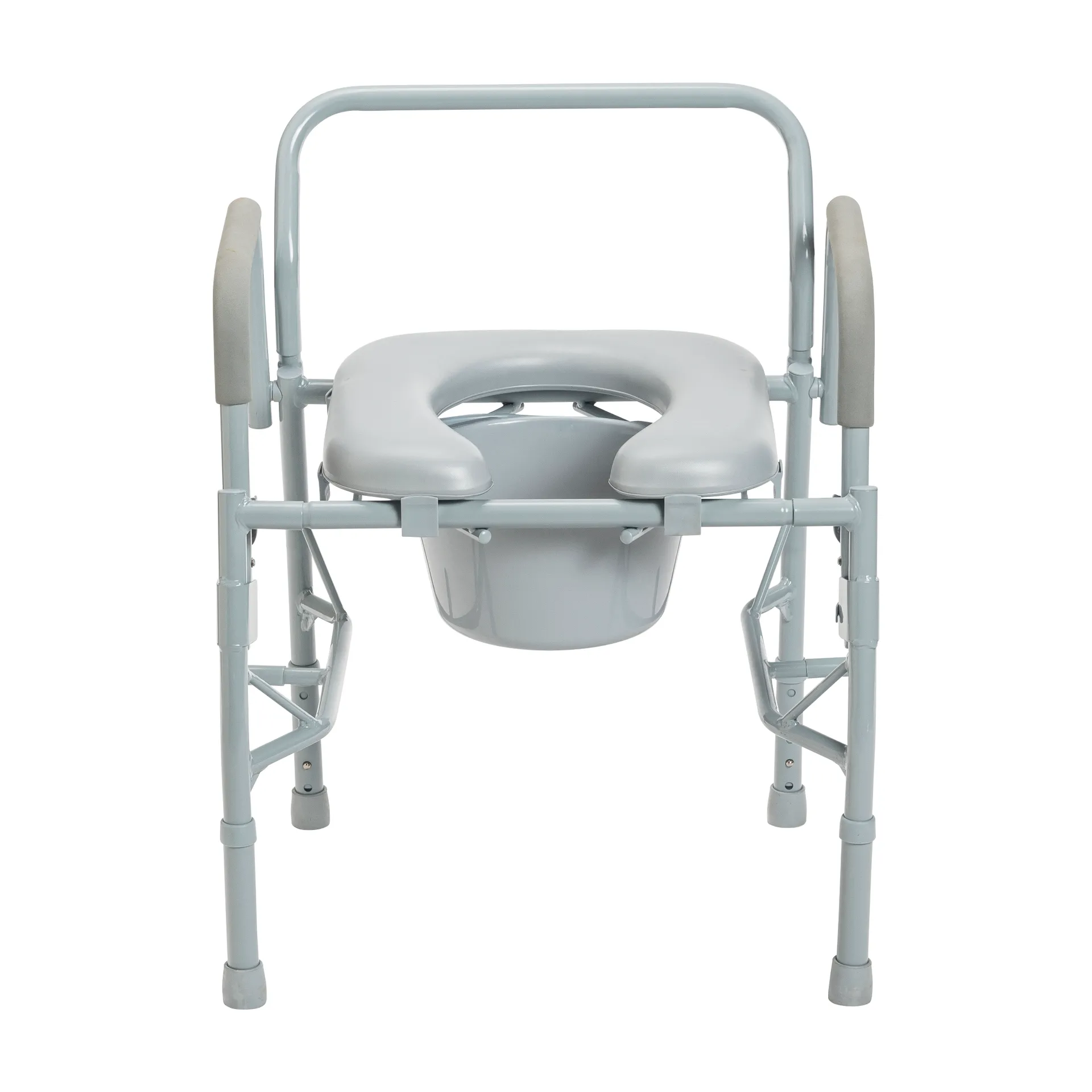 Drive Medical Steel Drop Arm Bedside Commode with Padded Seat and Arms - Image 4