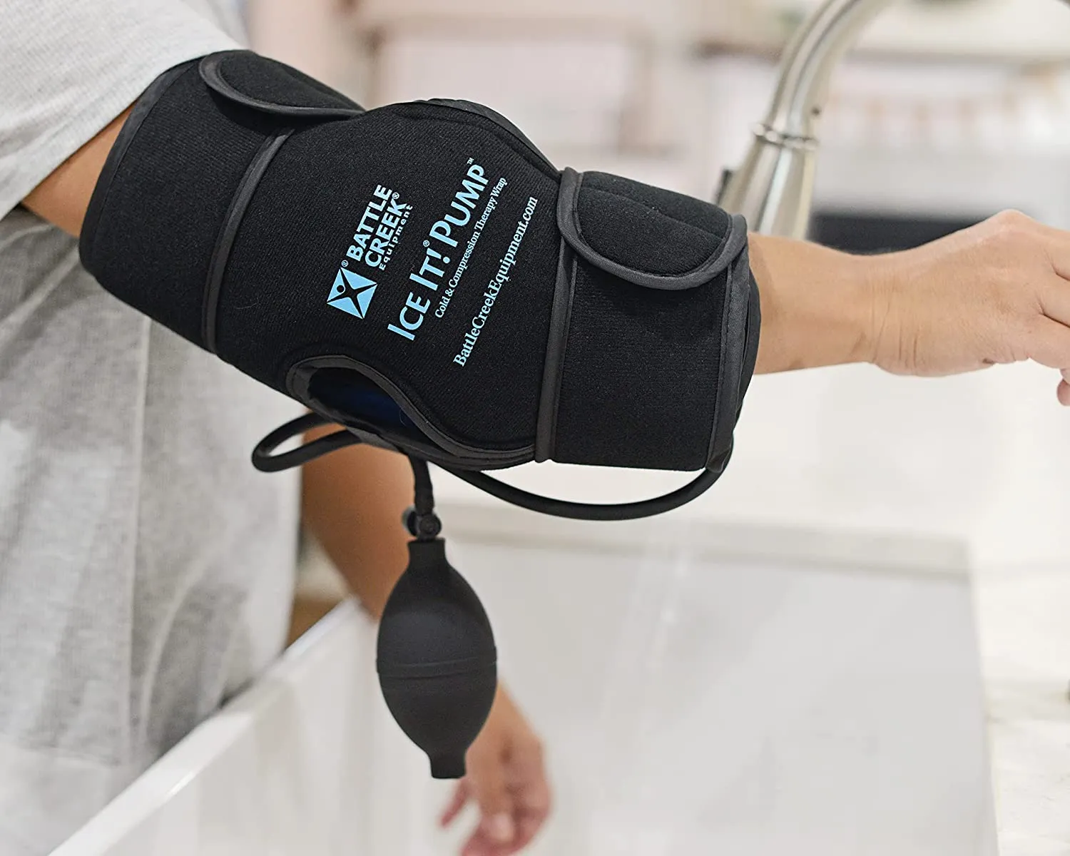 Battle Creek Ice It! Pump - Cold & Compression Therapy Wrap For Knee & Elbow - Image 6