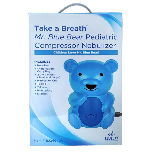 TAKE A BREATH Mr. Blue Bear Pediatric Compressor Nebulizer Kit by Blue Jay - Image 6