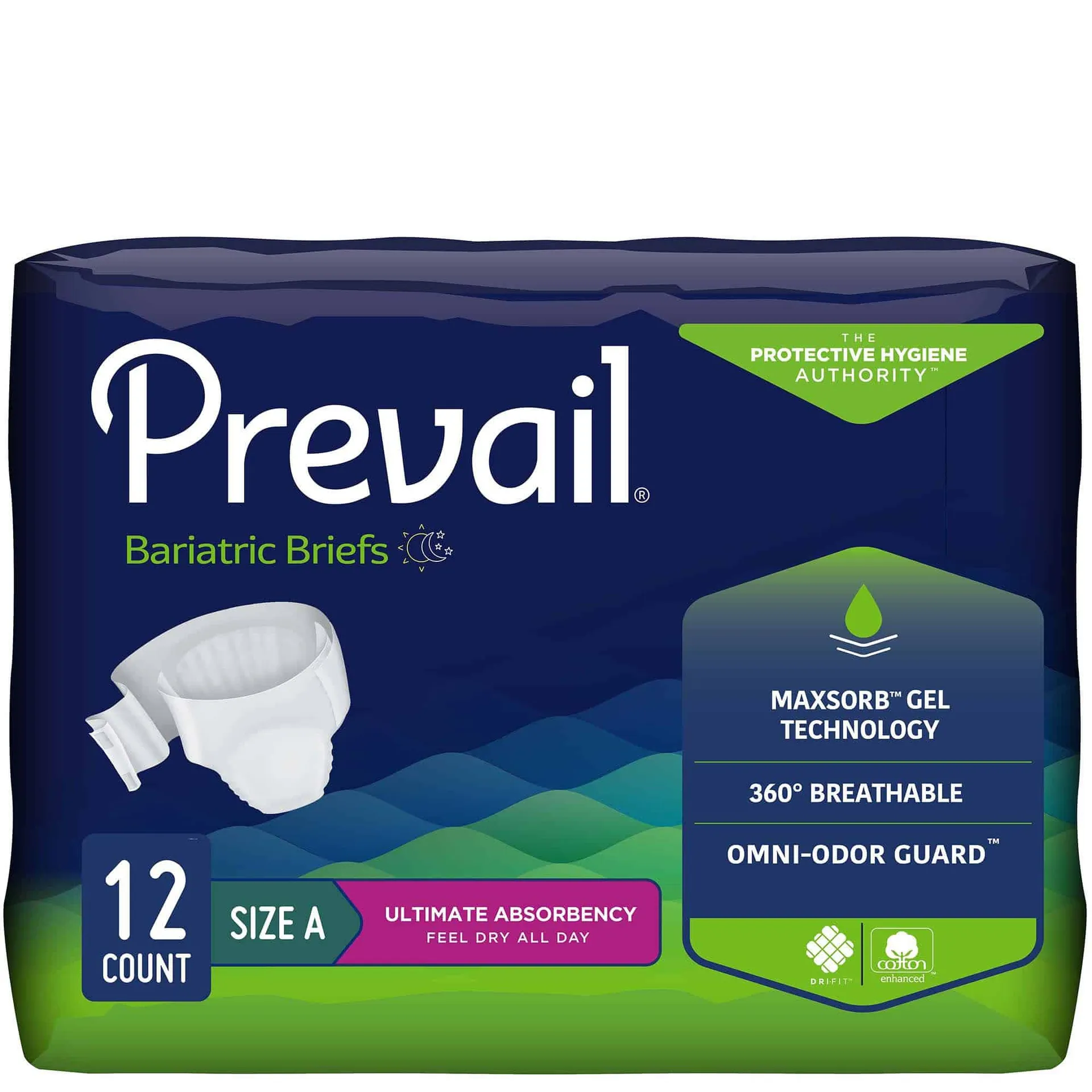 Prevail Bariatric Incontinence Briefs Ultimate Absorbency Unisex Prevail Bariatric Incontinence Briefs Ultimate Absorbency Unisex