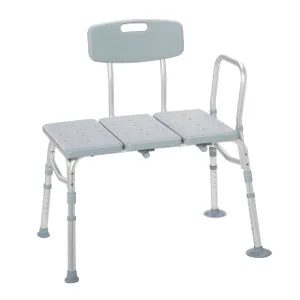 Drive Medical Plastic Tub Transfer Bench with Adjustable Backrest Drive Medical Plastic Tub Transfer Bench with Adjustable Backrest
