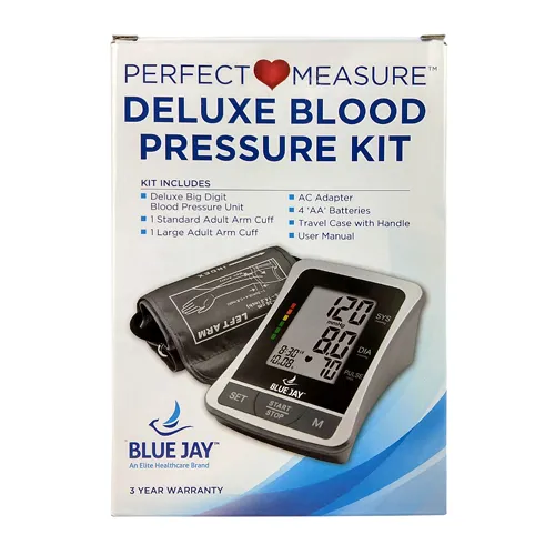 PERFECT MEASURE Blue Jay Deluxe Large Digit Arm Blood Pressure Kit - Image 8