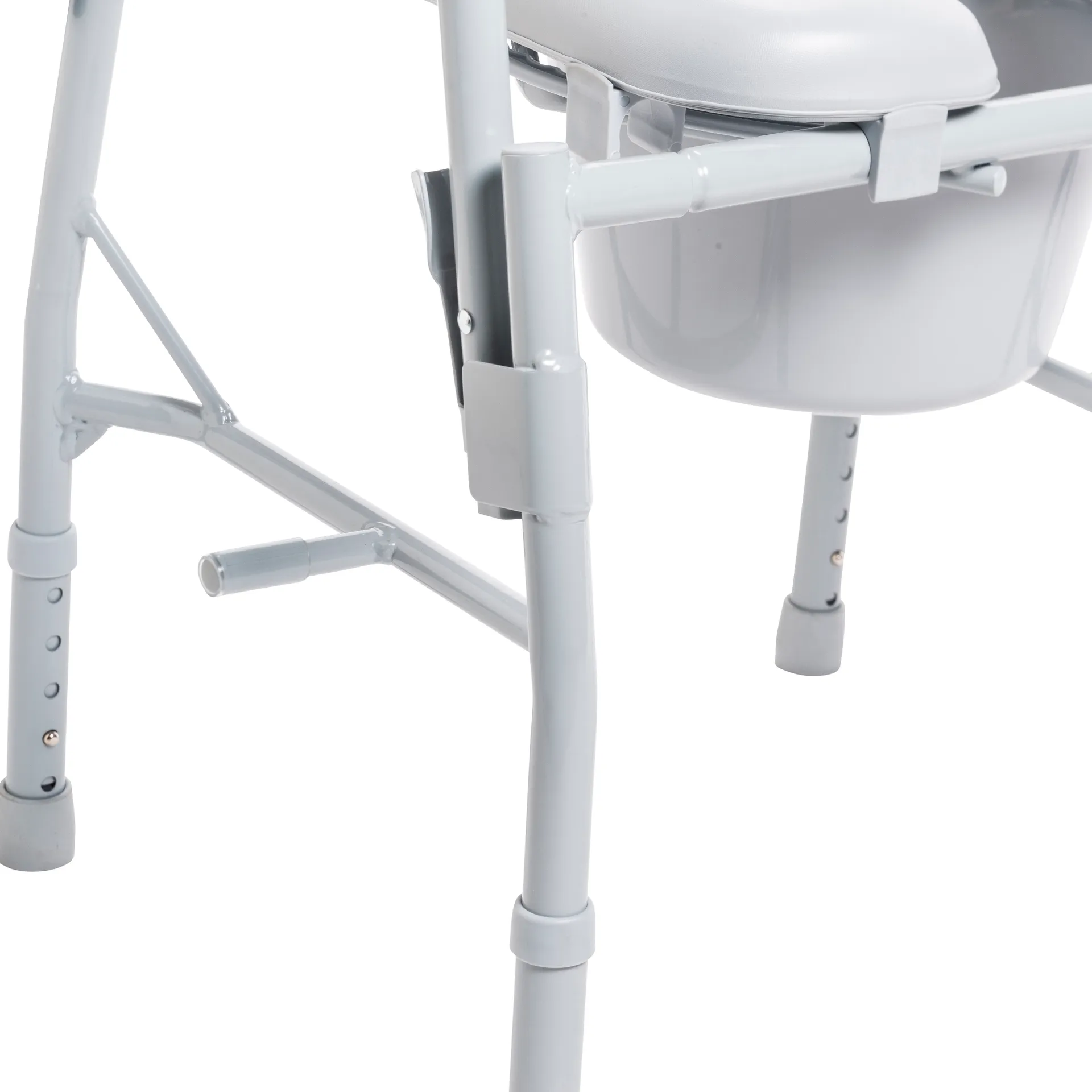 Drive Medical Steel Drop Arm Bedside Commode with Padded Seat and Arms - Image 7