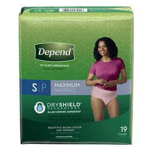 Depend FIT-FLEX Womens Absorbent Underwear Tan Depend FIT-FLEX Womens Absorbent Underwear Tan