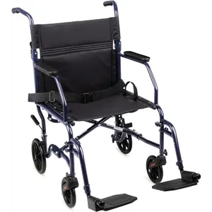 Carex Foldable Lightweight Transport Wheelchair 19″ Seat Carex Foldable Lightweight Transport Wheelchair 19″ Seat