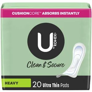 Feminine Pad U by Kotex Security Ultra Thin Heavy Absorbency Feminine Pad U by Kotex Security Ultra Thin Heavy Absorbency