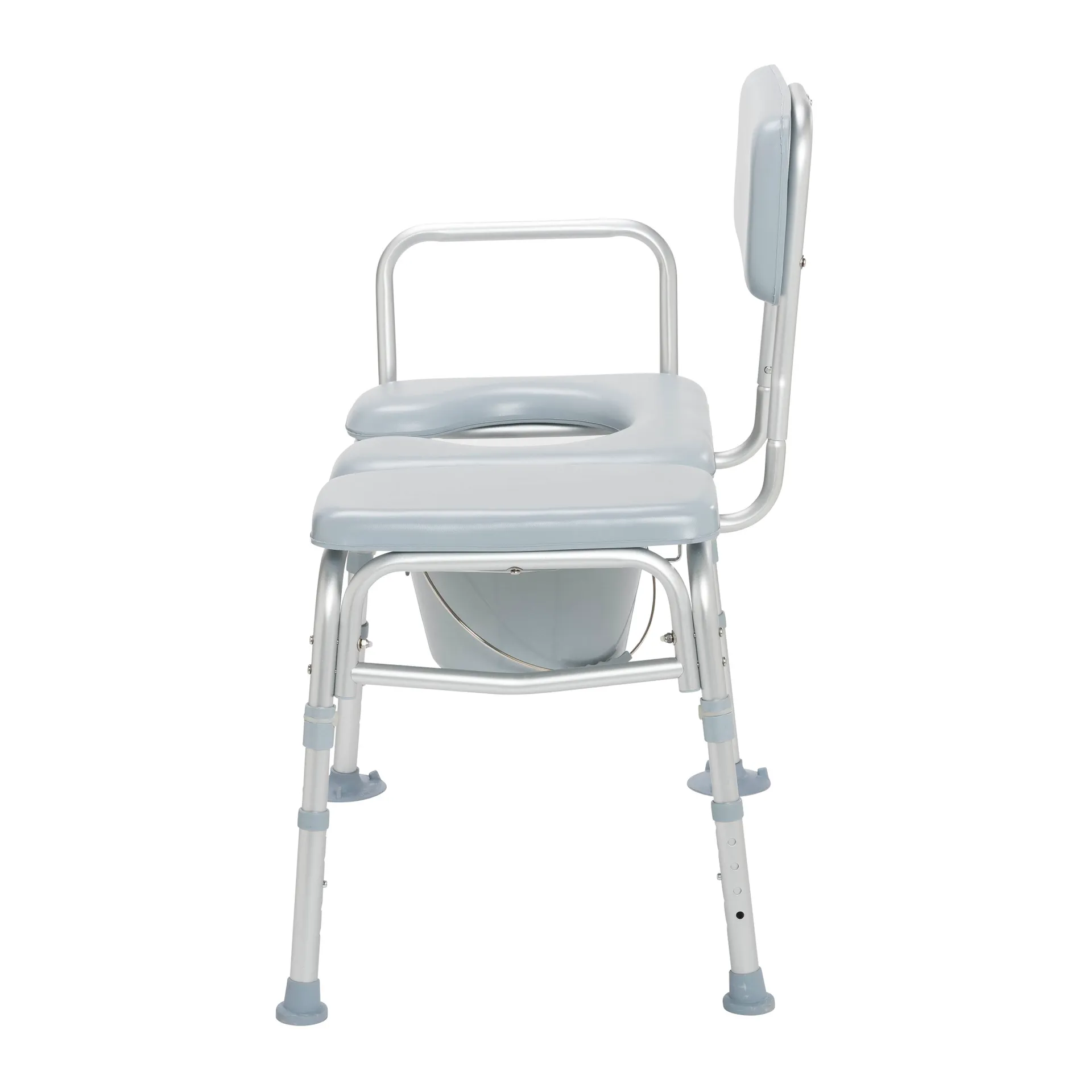 Drive Medical Padded Seat Transfer Bench with Commode Opening - Image 4