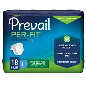 Prevail Per Fit Adult Incontinence Briefs Maximum Plus Absorbency Unisex Prevail Per Fit Adult Incontinence Briefs Maximum Plus Absorbency Unisex