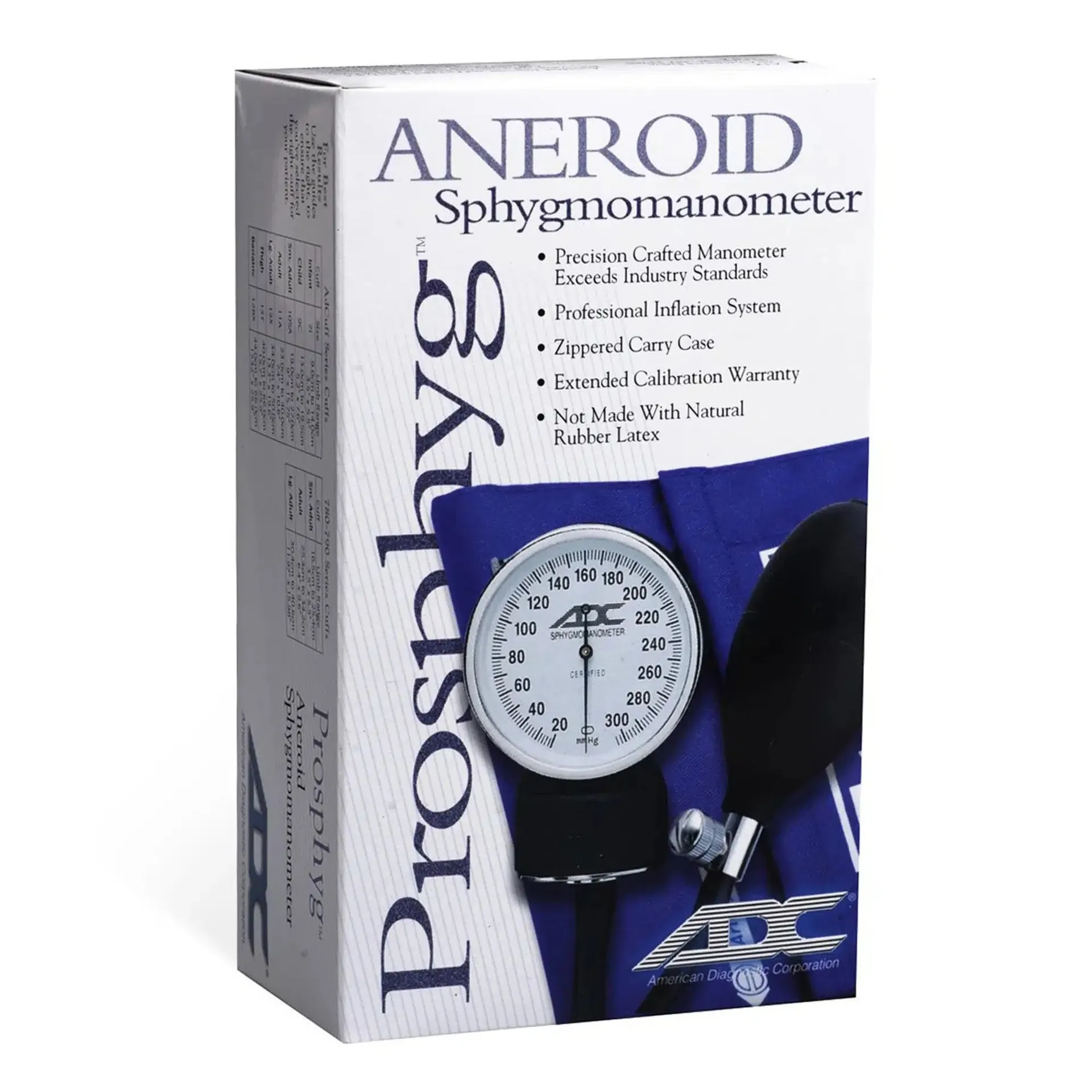 ADC Aneroid Sphygmomanometer Unit Prosphyg 770 Series Blood Pressure Monitor With Adult Cotton Cuff - Image 3
