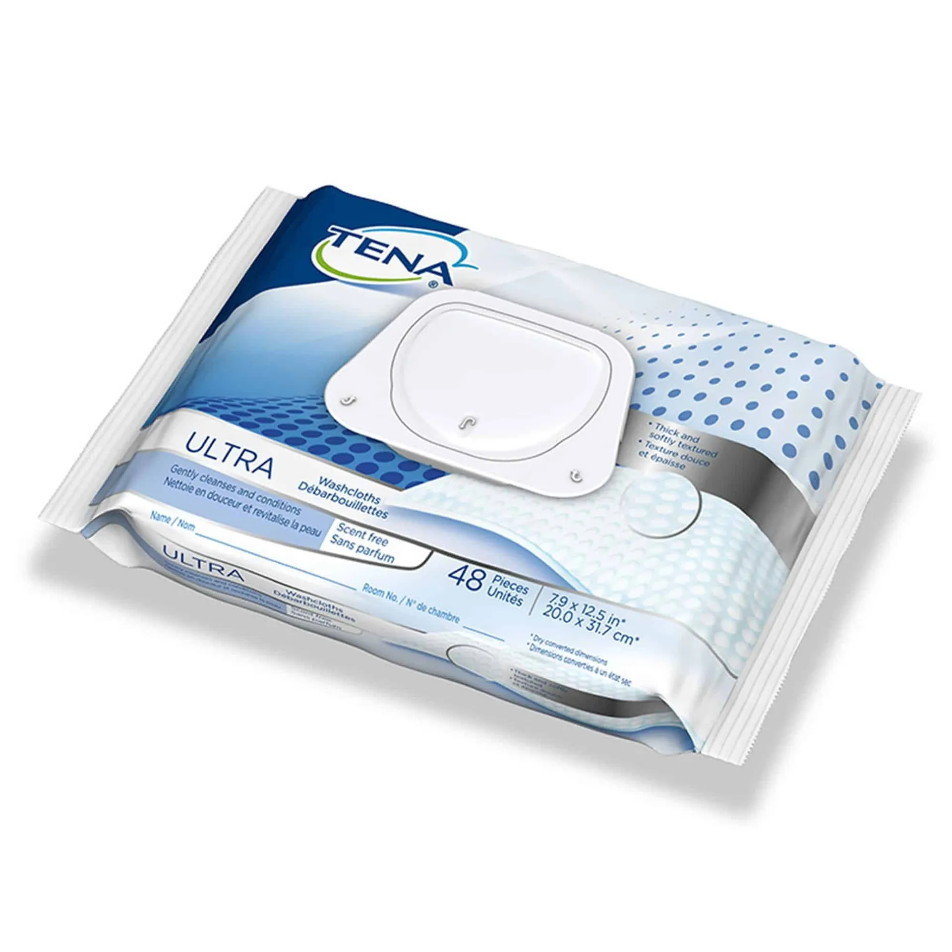 TENA Ultra Washcloth Premium Cleansing Wipes Unscented TENA Ultra Washcloth Premium Cleansing Wipes Unscented