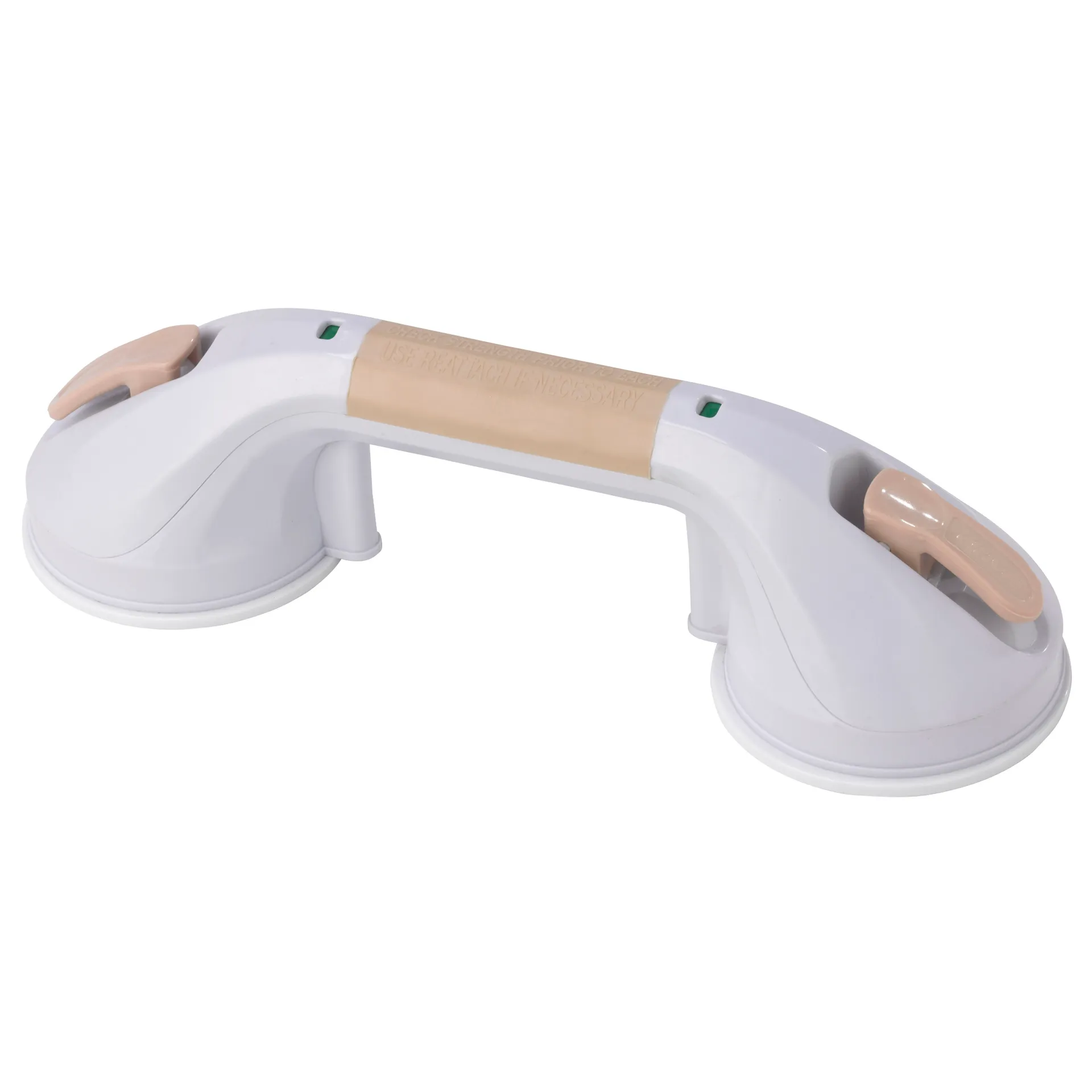 Drive Medical Suction Cup Grab Bar, 12", White and Beige - Image 2