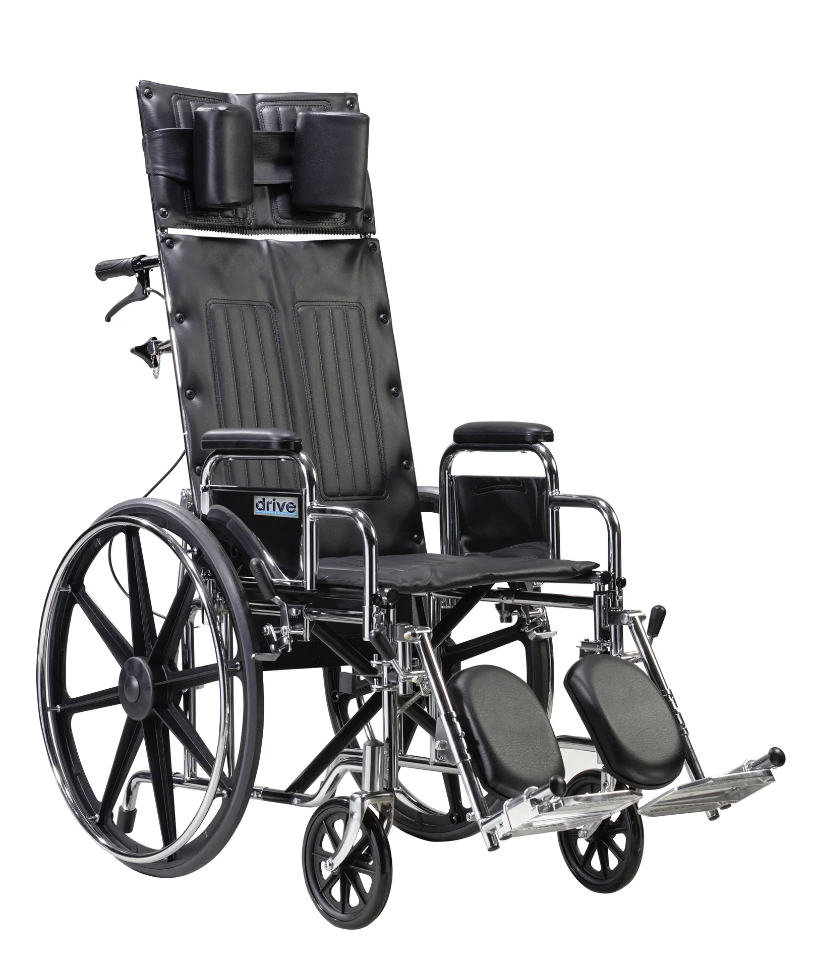 Drive Medical Sentra Reclining Wheelchair, Detachable Desk Arms, 22″ Seat Drive Medical Sentra Reclining Wheelchair, Detachable Desk Arms, 22″ Seat