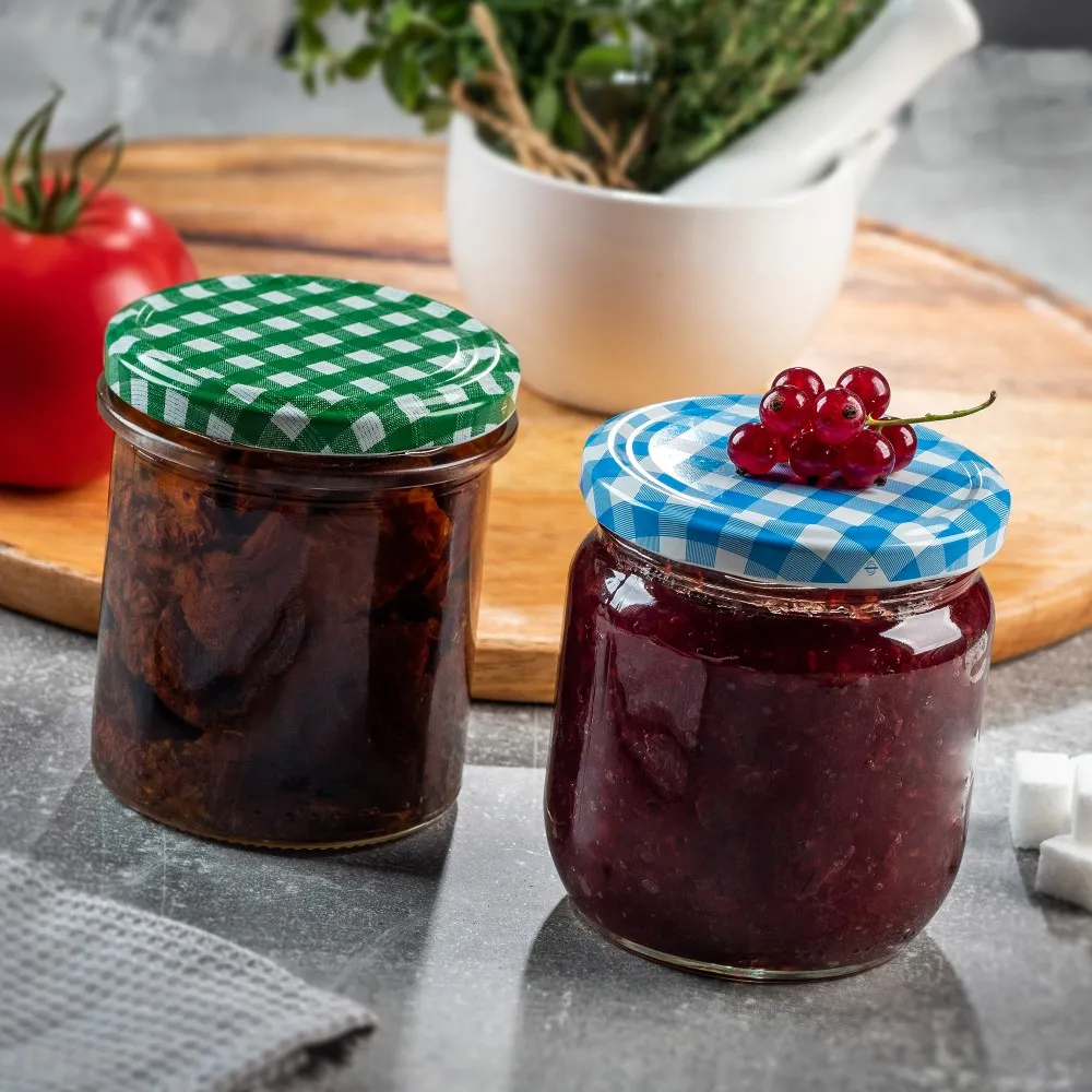 Avila konservavimo stiklainiai 350 ml, 20 vnt., 82 mm + sidabriniai dangteliai